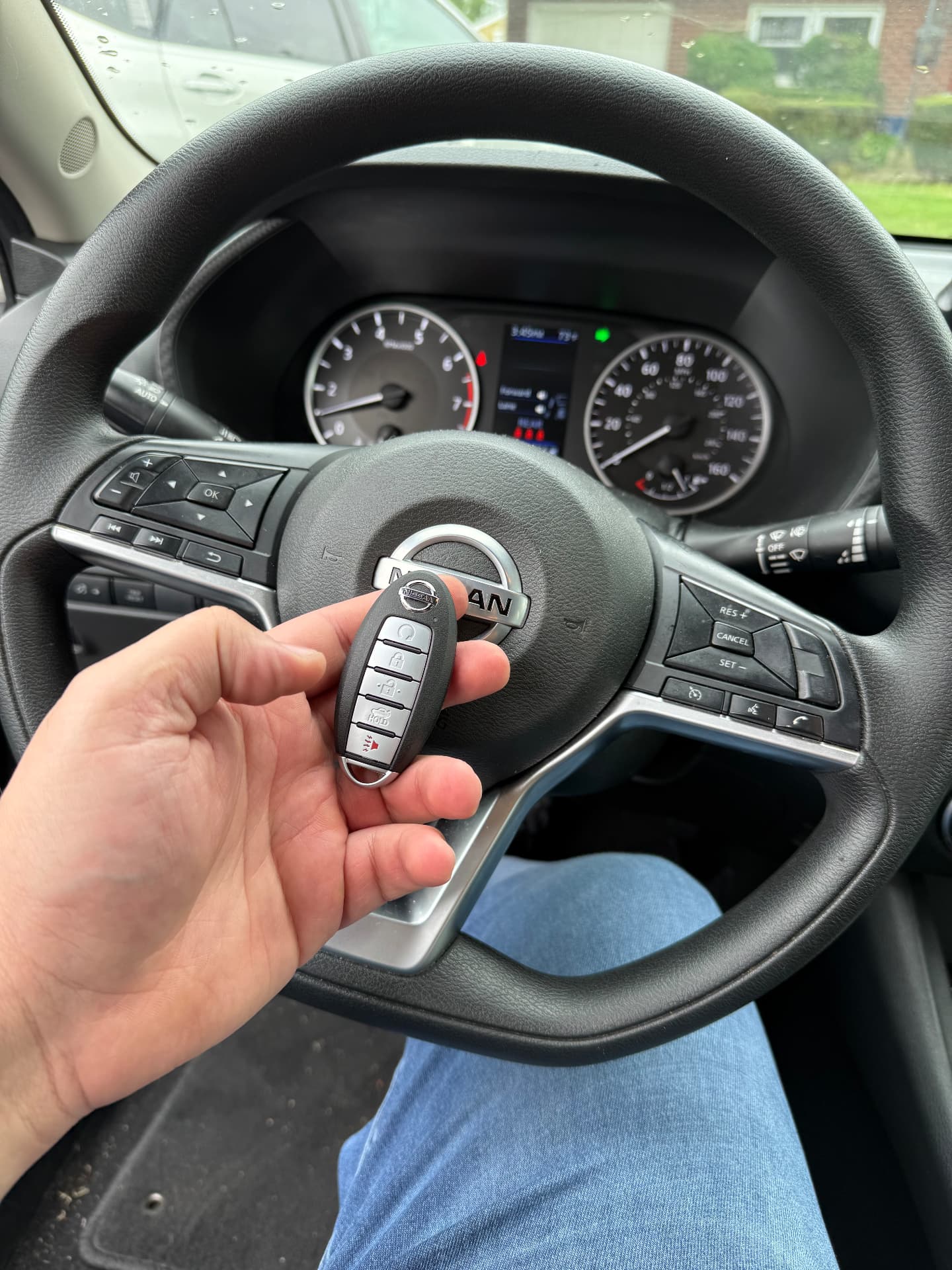 New replacement car key fob programmed in a Nissan